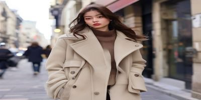 首尔街头韩系Quiet Luxury穿搭实拍，女性身着驼色无LOGO高质感大衣，展现2026年韩系日韩欧美新趋势